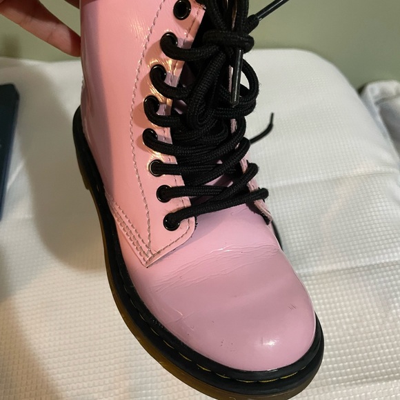 Dr. Martens Light Pink Combat Boots - Picture 3 of 7